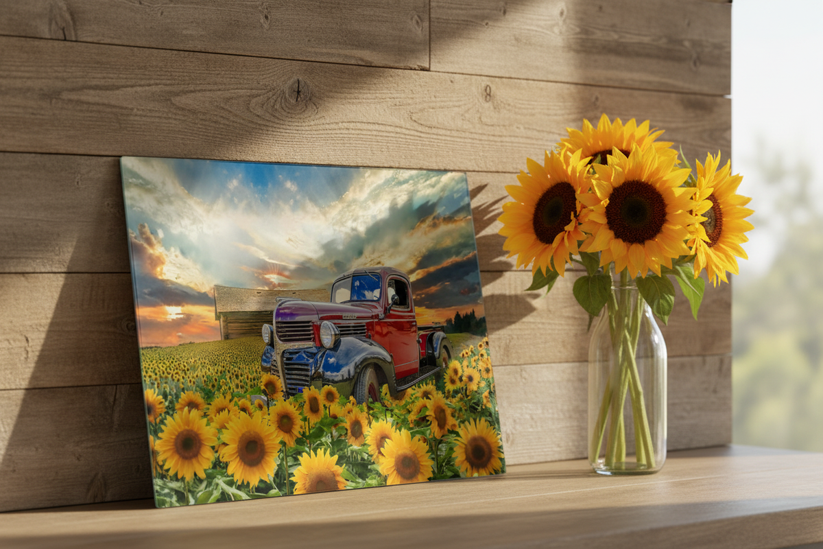 Vintage Sunflower Cutting Board – Farmhouse Charm in Every Slice