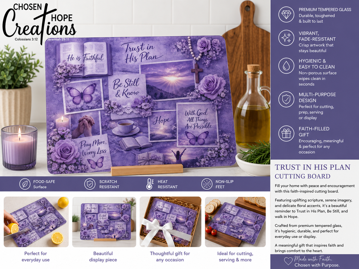 Faith & Flowers Cutting Board | A Daily Reminder of Love and Hope