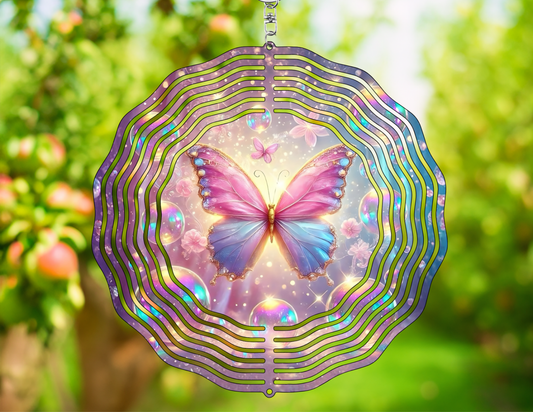 Butterfly Wind Spinner - Iridescent Charm for Your Garden