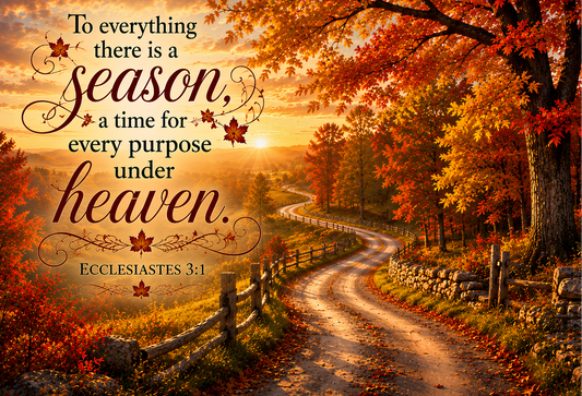 Autumn Country Road Cutting Board – A Beautiful Reminder of Faith and Functionality