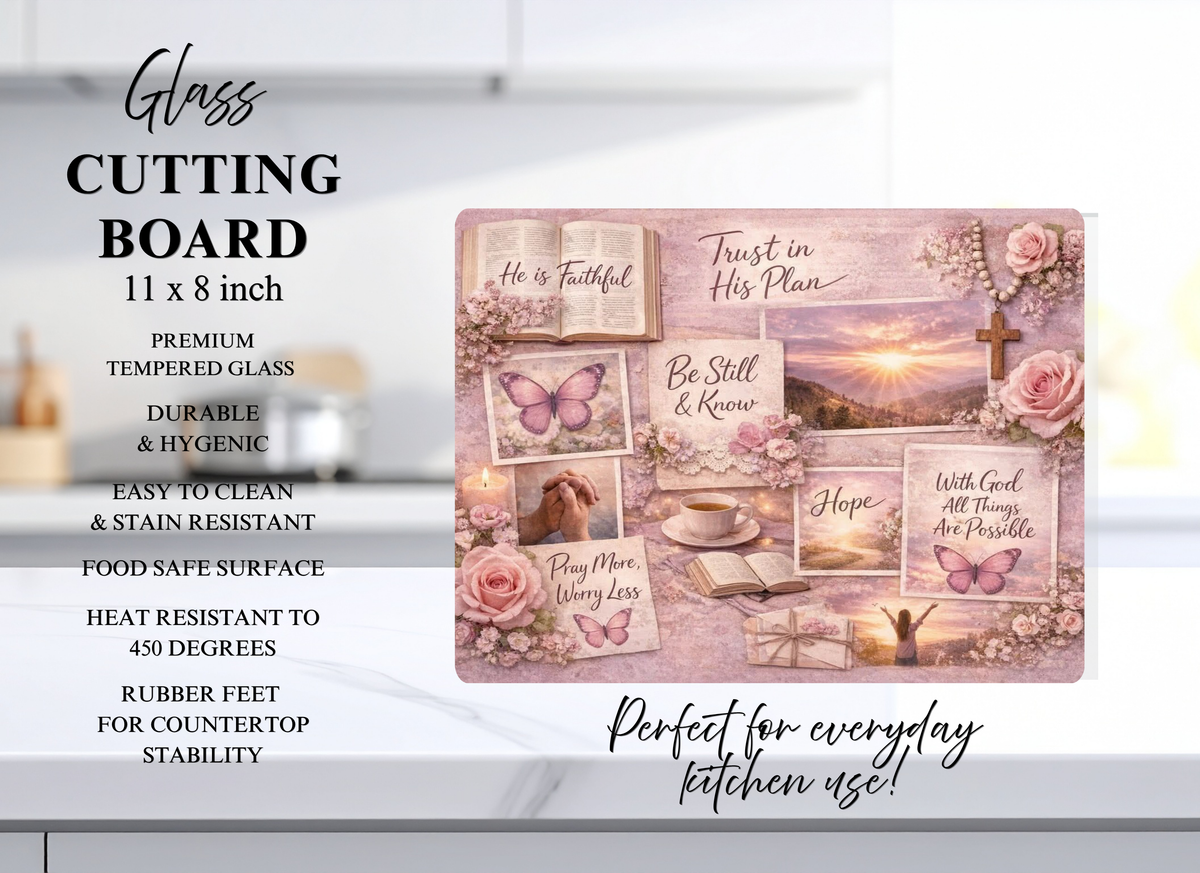 Faith & Flowers Cutting Board | A Daily Reminder of Love and Hope