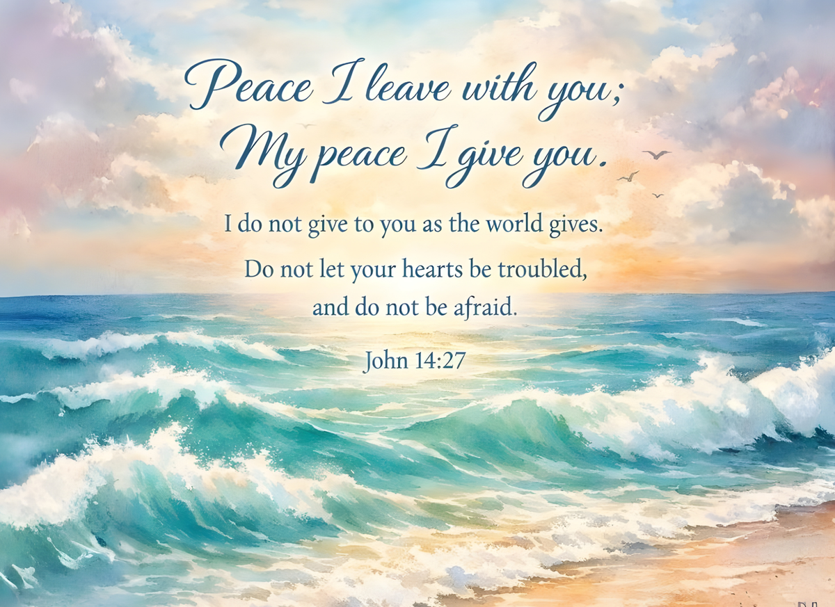 Faith Tempered Glass Cutting Board - Peace I Leave With You