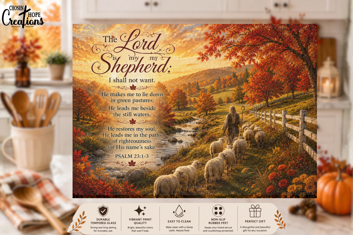 Experience God's Comfort with Our Psalm 23 Inspired Cutting Board