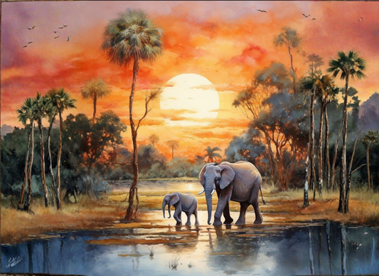 Stunning Elephant Glass Cutting Board – 8x11 Tempered Beauty