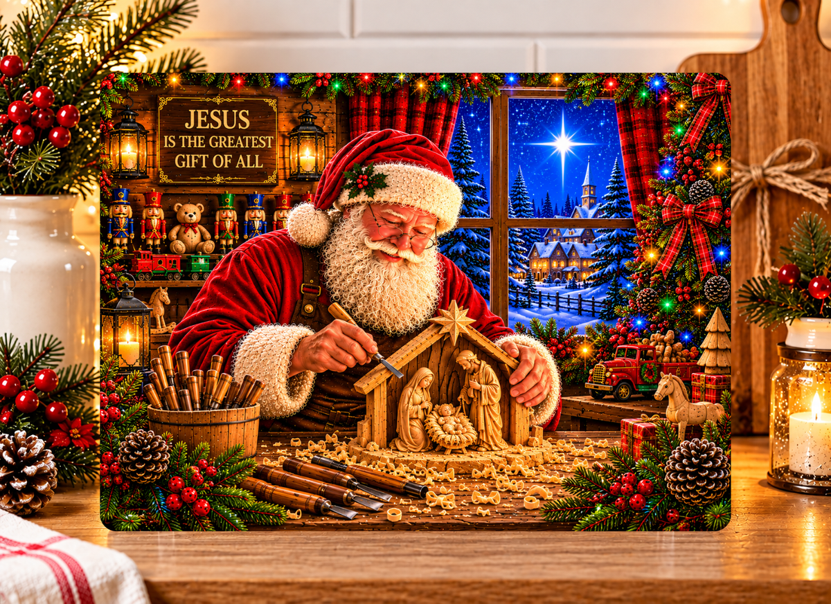 St. Nicholas Greatest Gift Cutting Board — Embrace the Joy of Faith with Every Meal