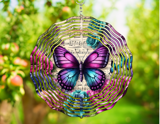 Enchant Your Outdoor Space with the Rainbow Butterfly Wind Spinner