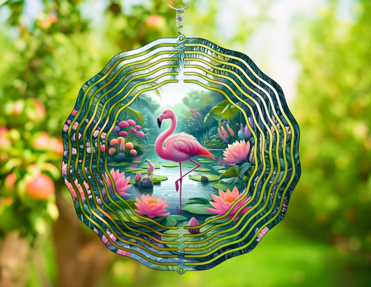 Transform Your Outdoor Space with Our Stunning Flamingo Wind Spinner Decor