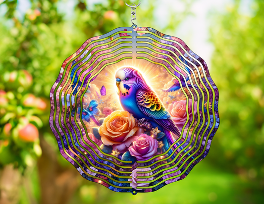 Transform Your Garden with the Stunning Purple Parakeet Wind Spinner