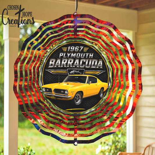 Timeless 1967 Plymouth Barracuda Wind Spinner - Perfect for Classic Car Lovers