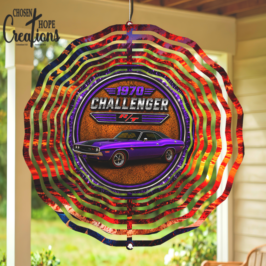 1970 Dodge Challenger Wind Spinner - Elevate Your Space with a Touch of American Muscle