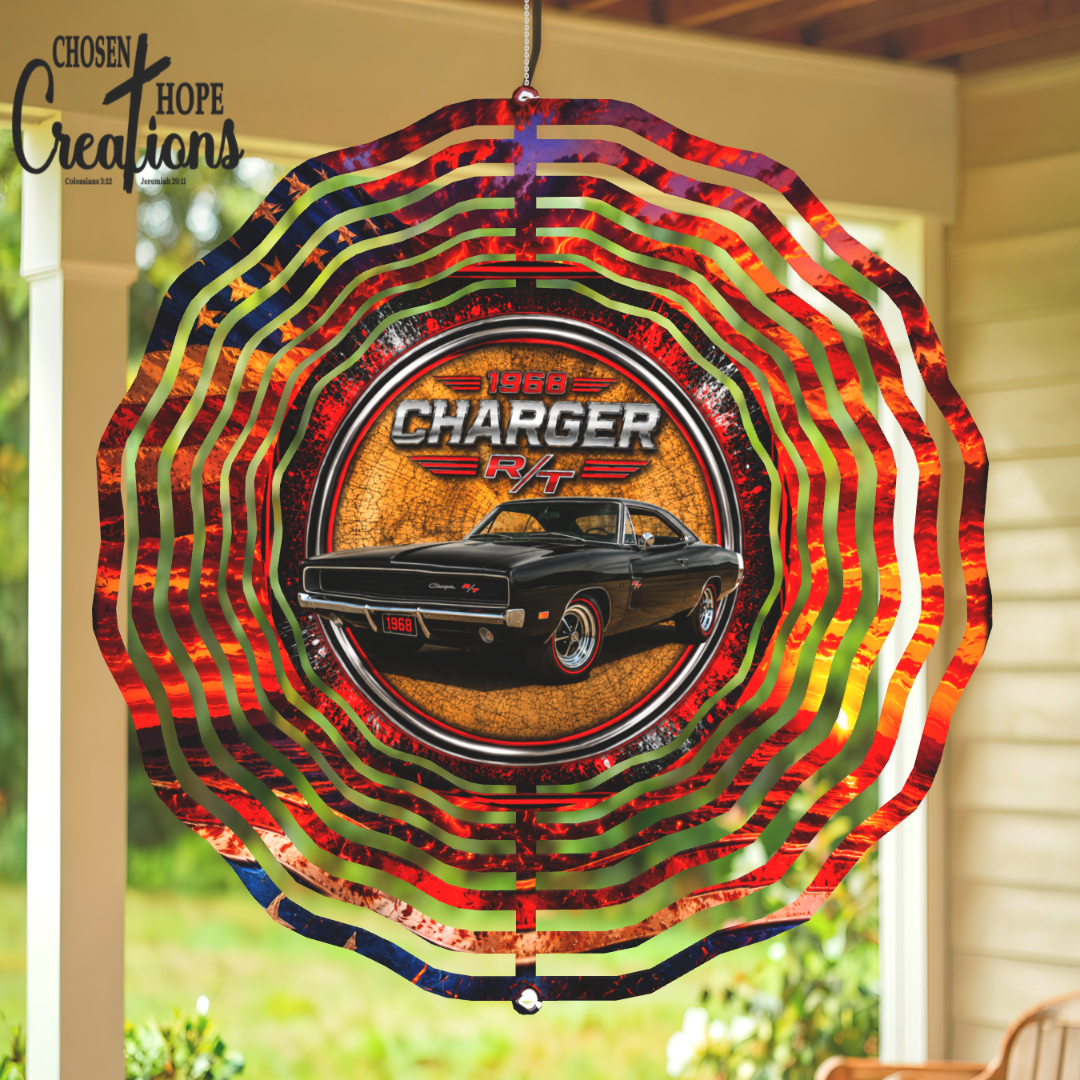 Elevate Your Space with the 1968 Dodge Charger R/T Wind Spinner