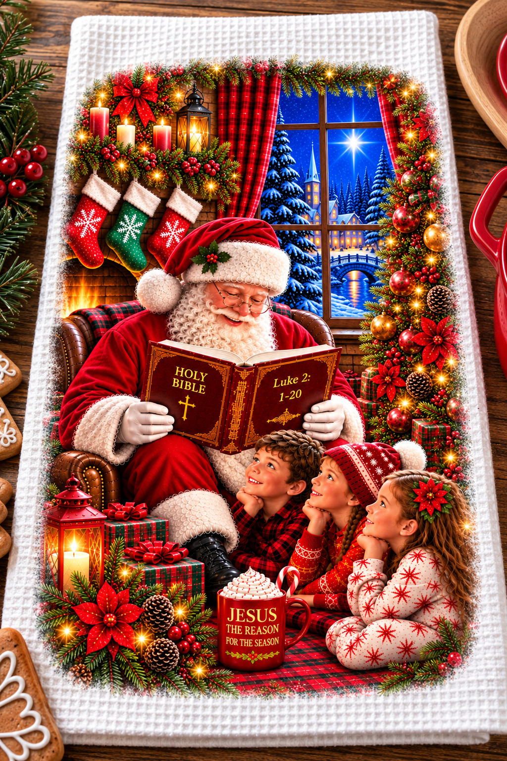 Embrace the Season with Our Christian Kitchen Towel: The Faith of St. Nicholas