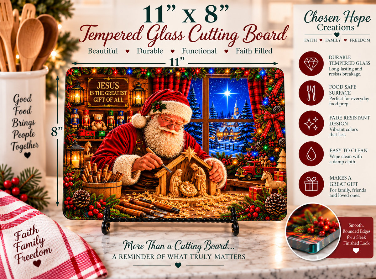St. Nicholas Greatest Gift Cutting Board — Embrace the Joy of Faith with Every Meal
