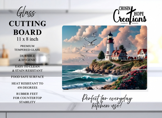 Coastal Lighthouse Cutting Board - Artistry Meets Functionality in Your Kitchen
