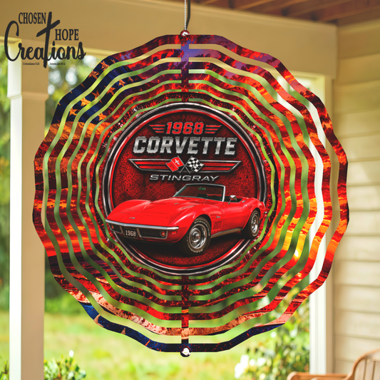 Rev Up Your Decor with the 1968 Corvette Stingray Wind Spinner