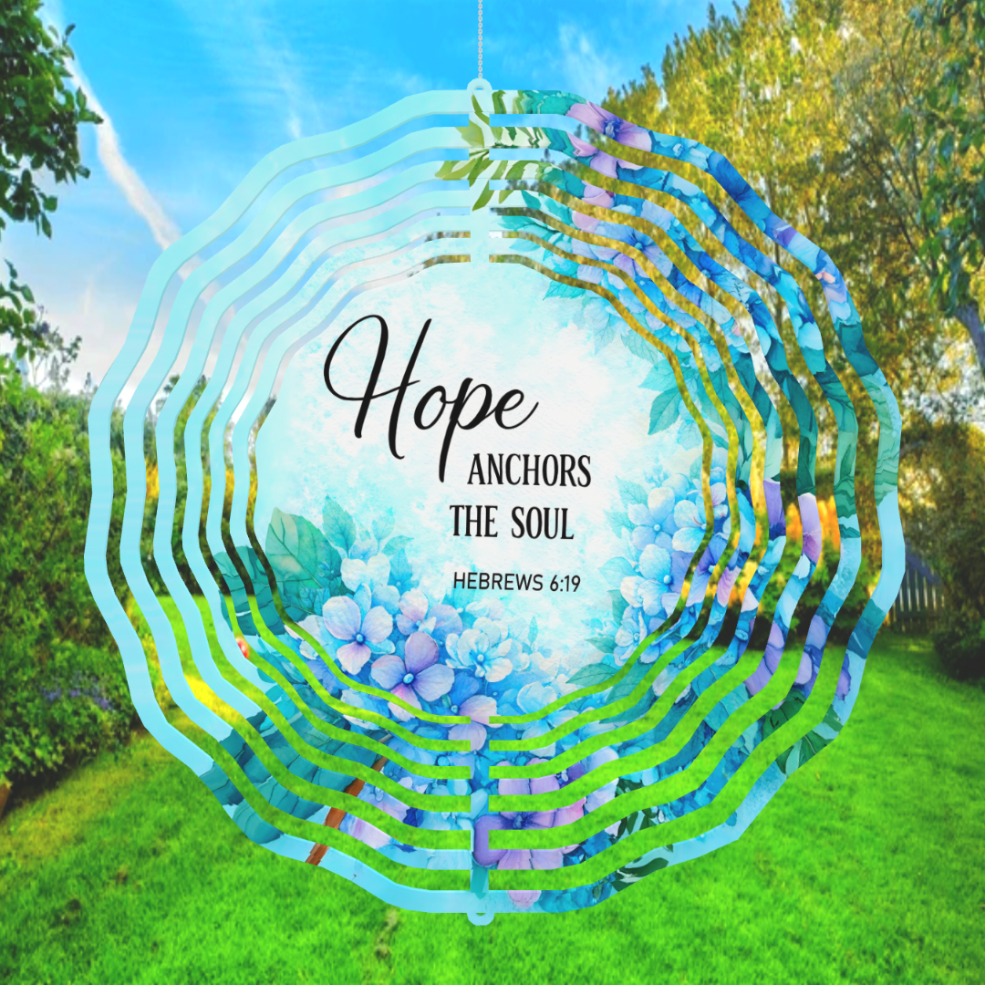 Hope Anchors the Soul Wind Spinner – Embrace Inspiration with Every Breeze