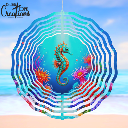 Mesmerizing Seahorse Wind Spinner – Elevate Your Outdoor Space with Ocean Charm