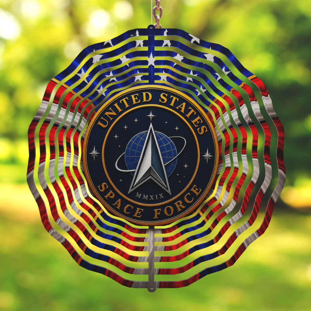 Space Force Wind Spinner: Celebrate America’s Guardians of the Stars