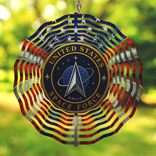 Space Force Wind Spinner: Celebrate America’s Guardians of the Stars