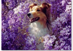 Wisteria Collie Glass Cutting Board – A Beautiful Blend of Functionality & Artistry