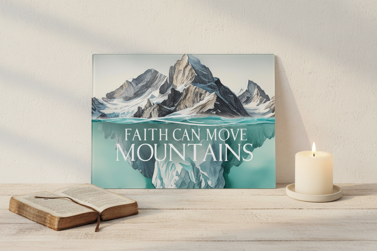 Faith Can Move Mountains Cutting Board - Elevate Your Culinary Experience
