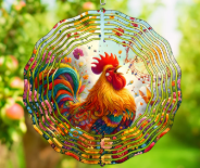 Brighten Your Garden with a Colorful Rooster Wind Spinner