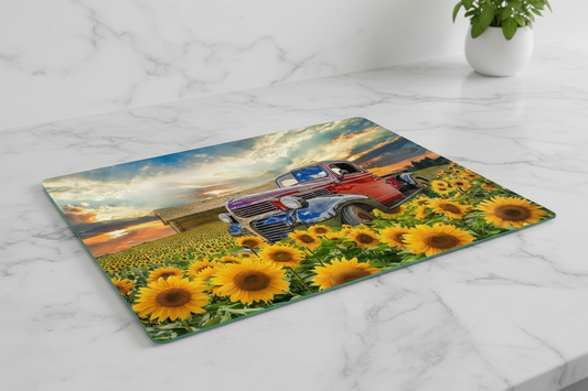 Vintage Sunflower Cutting Board – Farmhouse Charm in Every Slice
