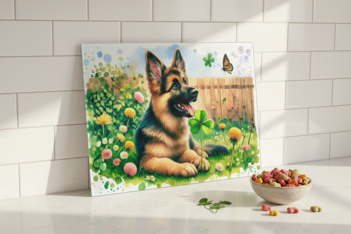 German Shepherd Puppy Cutting Board – A Touch of Whimsy in Your Kitchen