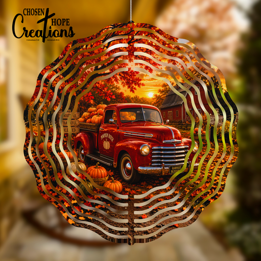 Charming Pumpkin Patch Wind Spinner – Celebrate Autumn with Style