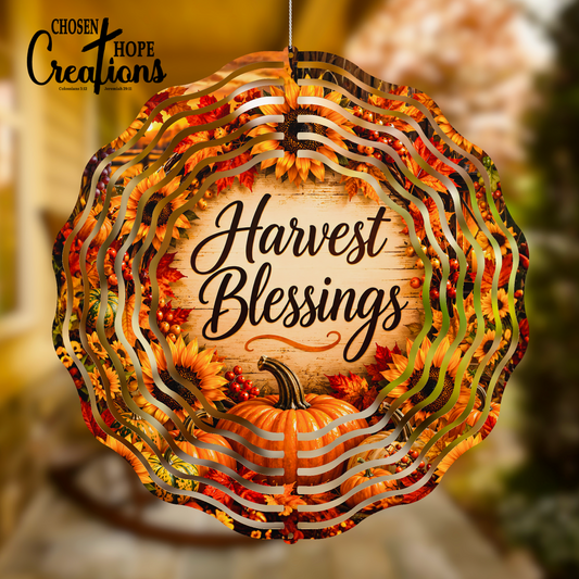 Harvest Blessings Wind Spinner – A Whimsical Touch of Autumn Inspiration