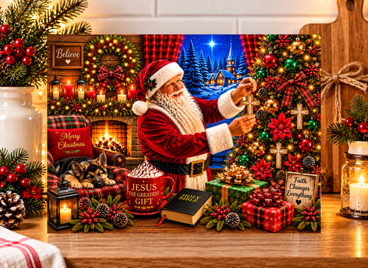 St. Nicholas Glass Cutting Board - Celebrate Faith & Christmas Cheer