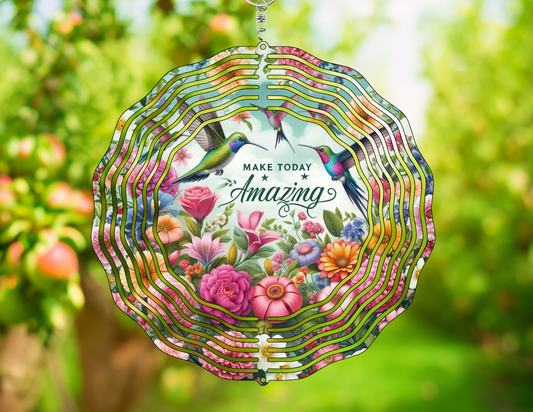 Transform Your Space with the Make Today Amazing Hummingbird Wind Spinner Garden Decor