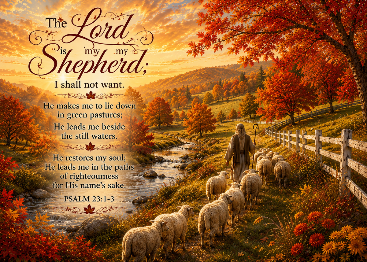 Experience God's Comfort with Our Psalm 23 Inspired Cutting Board